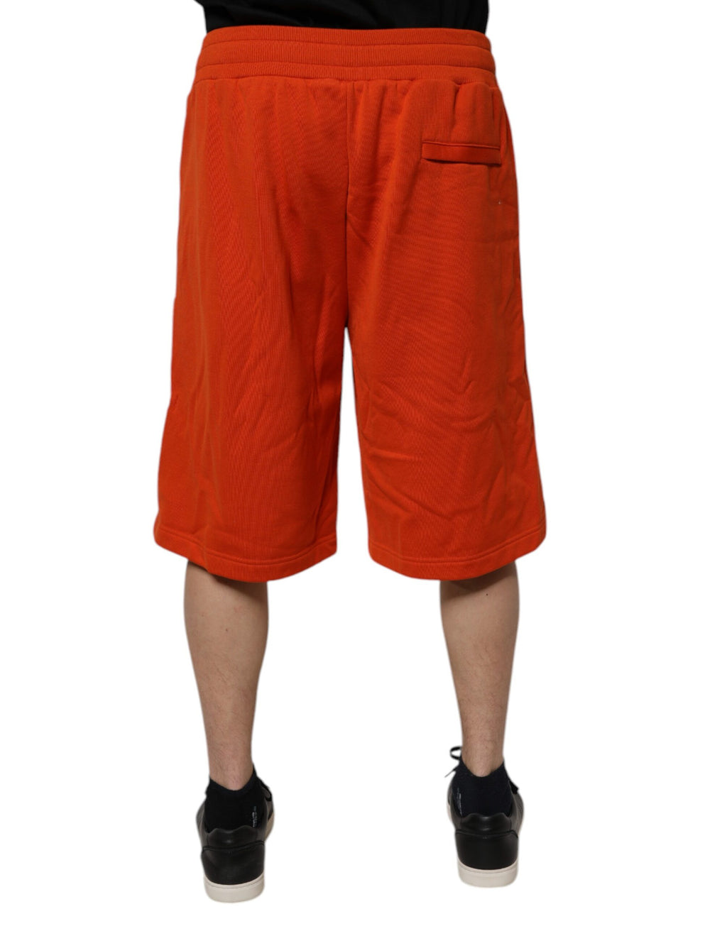 Shorts bermuda rouges en coton mélangé pour homme de Dolce & Gabbana, taille mi-haute, décontractés et élégants.