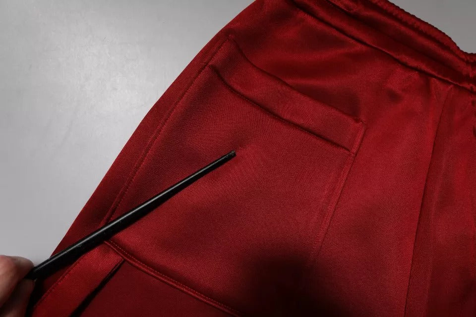 Shorts bermuda en viscose et nylon marron bailar pour femme de Dolce & Gabbana, taille mi-haute, élégants et modernes.