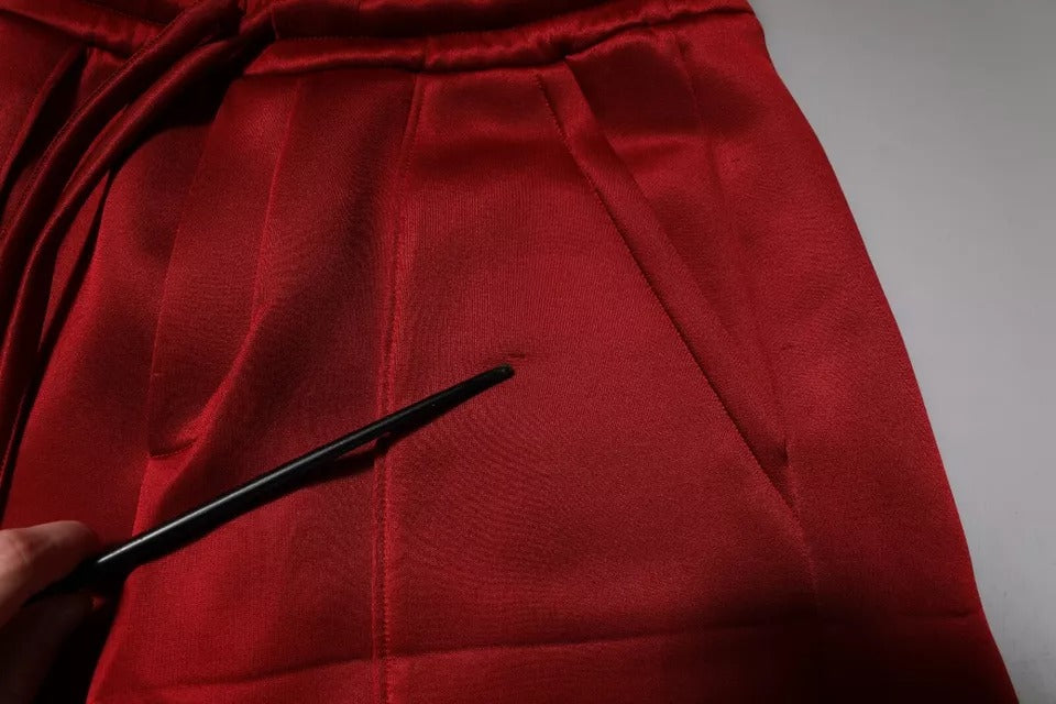 Shorts bermuda en viscose et nylon marron bivoque de Dolce & Gabbana, coupe mi-hauteur, tissu léger et élégant.