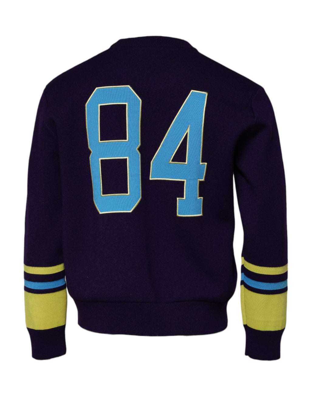 Sweat-shirt Dolce & Gabbana Blue 1984 Milano avec col rond, en coton, affichant un design décontracté et élégant.