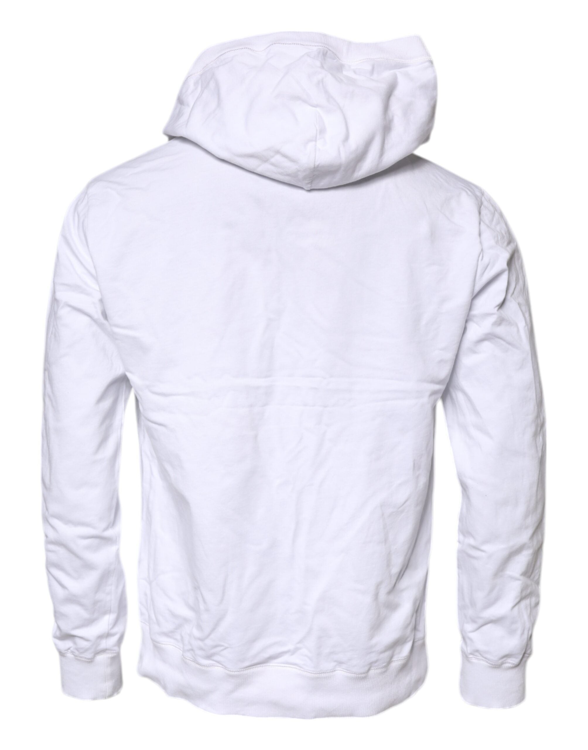 Sweat à capuche en coton blanc de Dolce & Gabbana, pull à capuche décontracté avec logo de la marque visible.