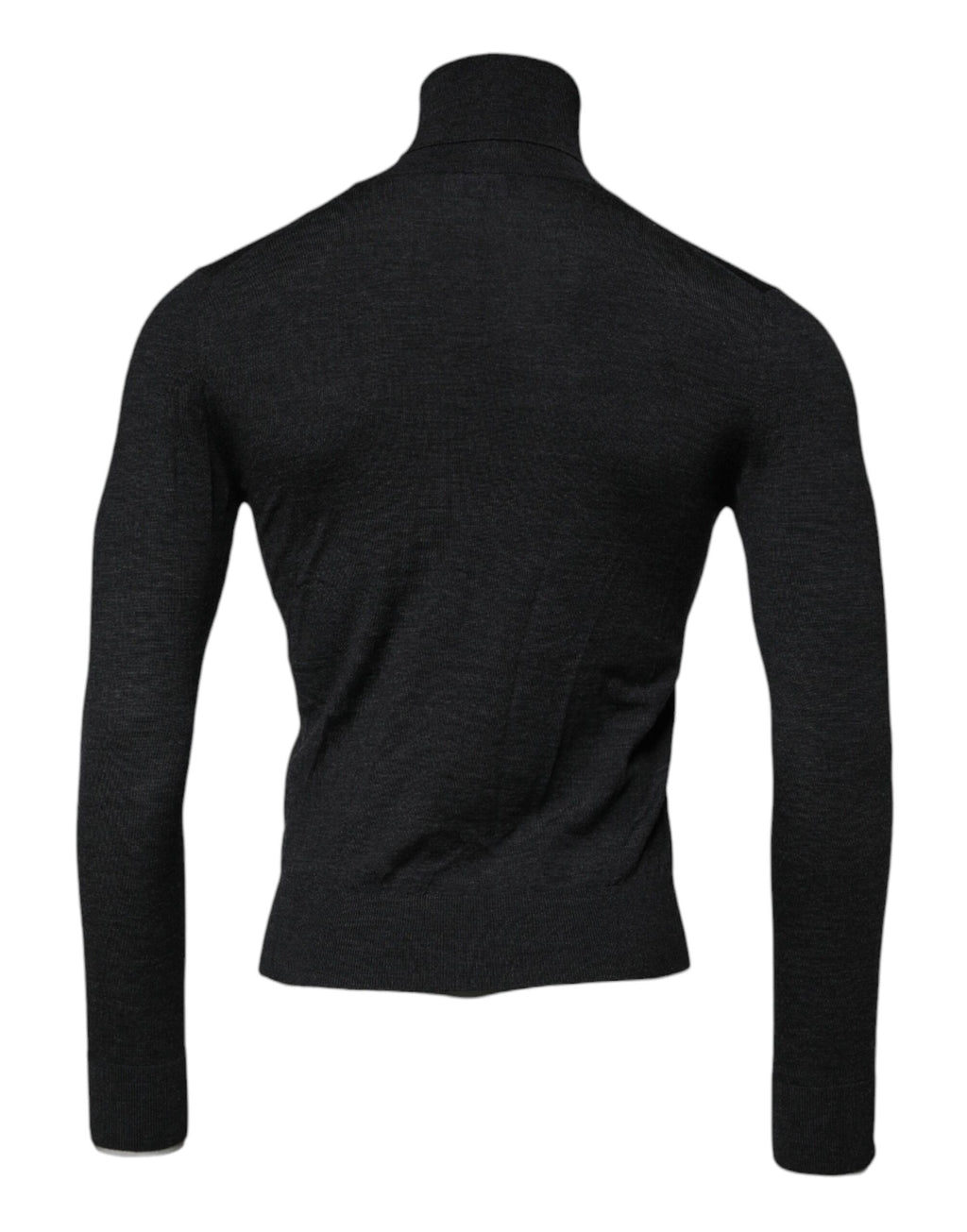 Pull en laine noir Dolce & Gabbana à col roulé, modèle élégant et chaud, porté sur un fond neutre.