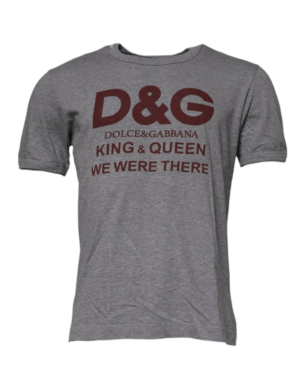 T-shirt homme en coton gris avec logo Dolce & Gabbana, col rond, design imprimé logo Dolce & Gabbana.