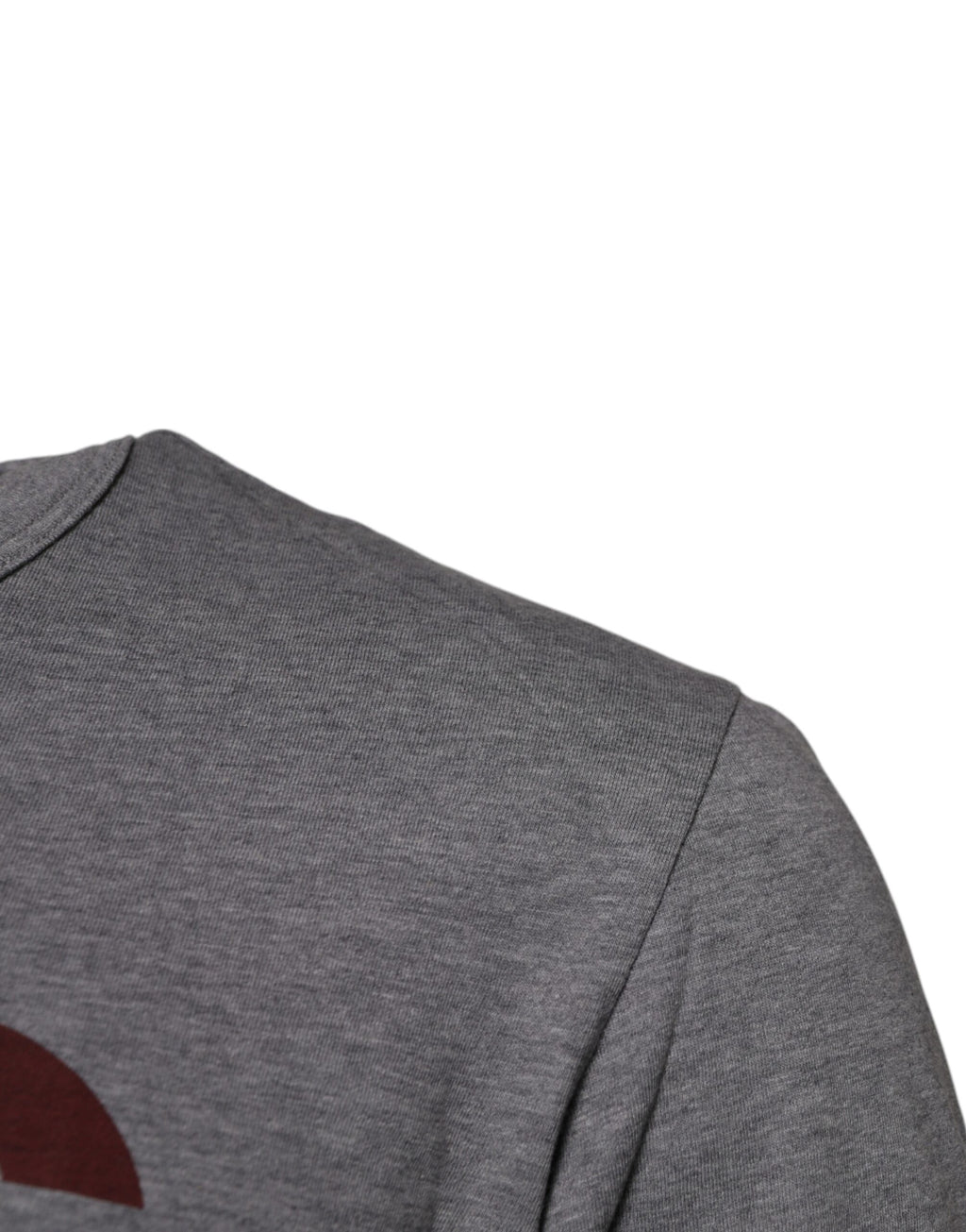 T-shirt homme gris Dolce & Gabbana en coton avec logo imprimé, col rond et style décontracté.