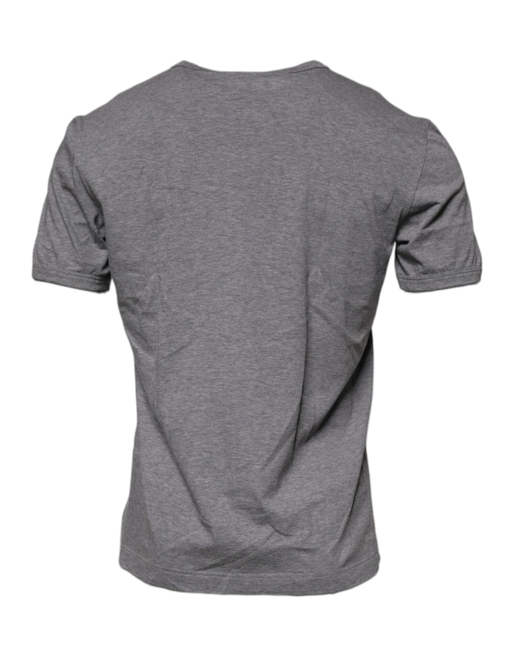 T-shirt homme Dolce & Gabbana en coton gris avec logo imprimé et col rond, style décontracté.