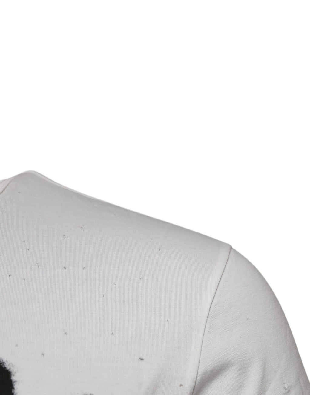 T-shirt blanc en coton avec motif graphique de Dolce & Gabbana, col rond, style décontracté et moderne.