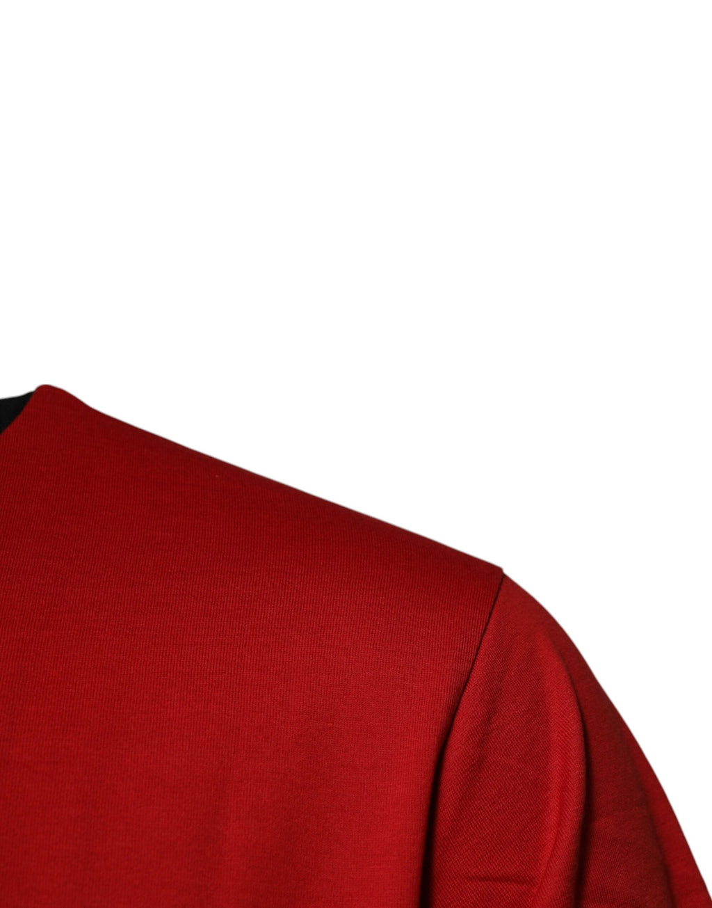 T-shirt en coton rouge Dolce & Gabbana avec logo couronne sur la poitrine, col rond, style décontracté.