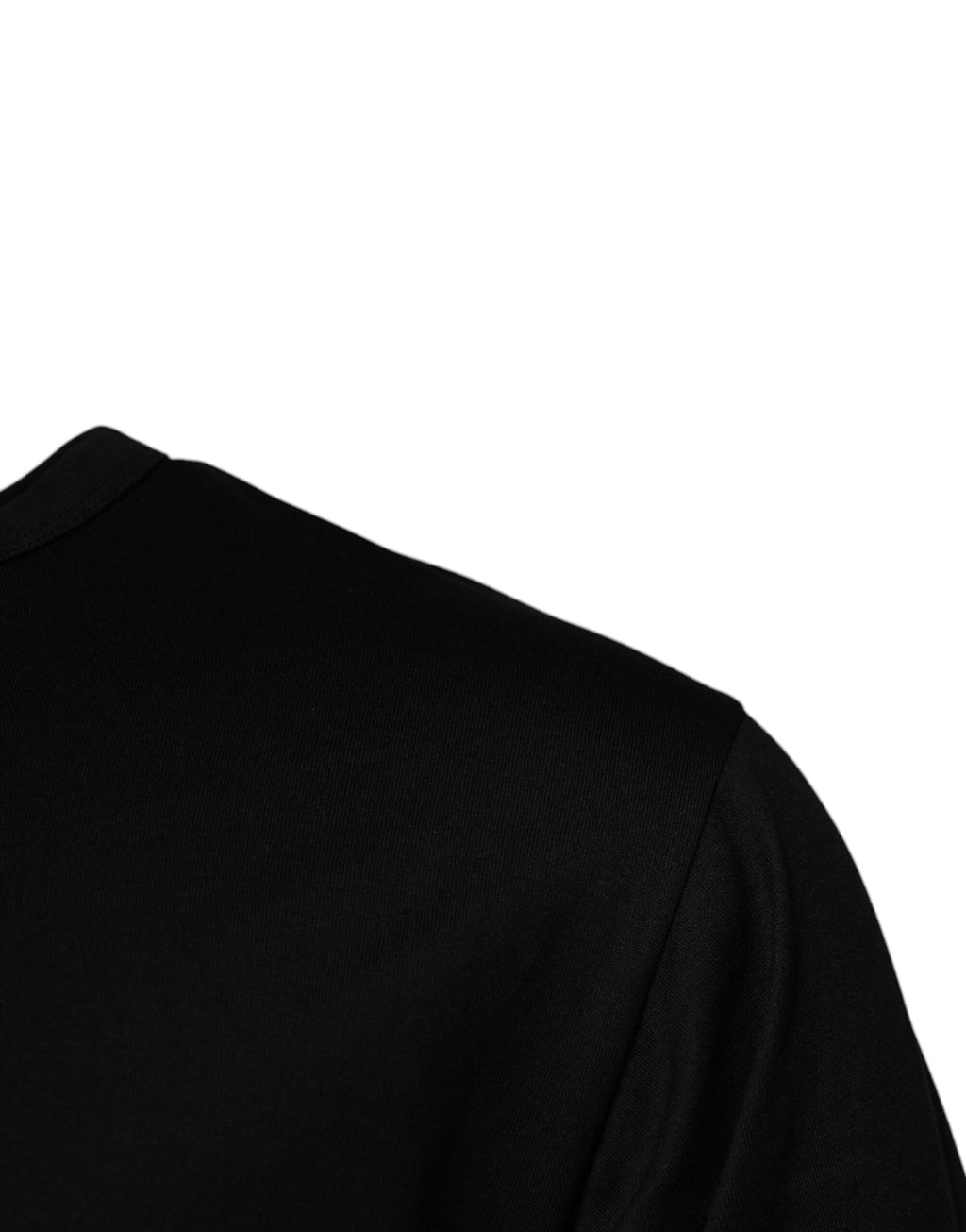 T-shirt en coton noir Dolce & Gabbana #DGMILLENNIALS à col rond, vue de face, avec logo visible.