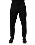 Dolce & Gabbana Schwarze Jogginghose aus Wolle