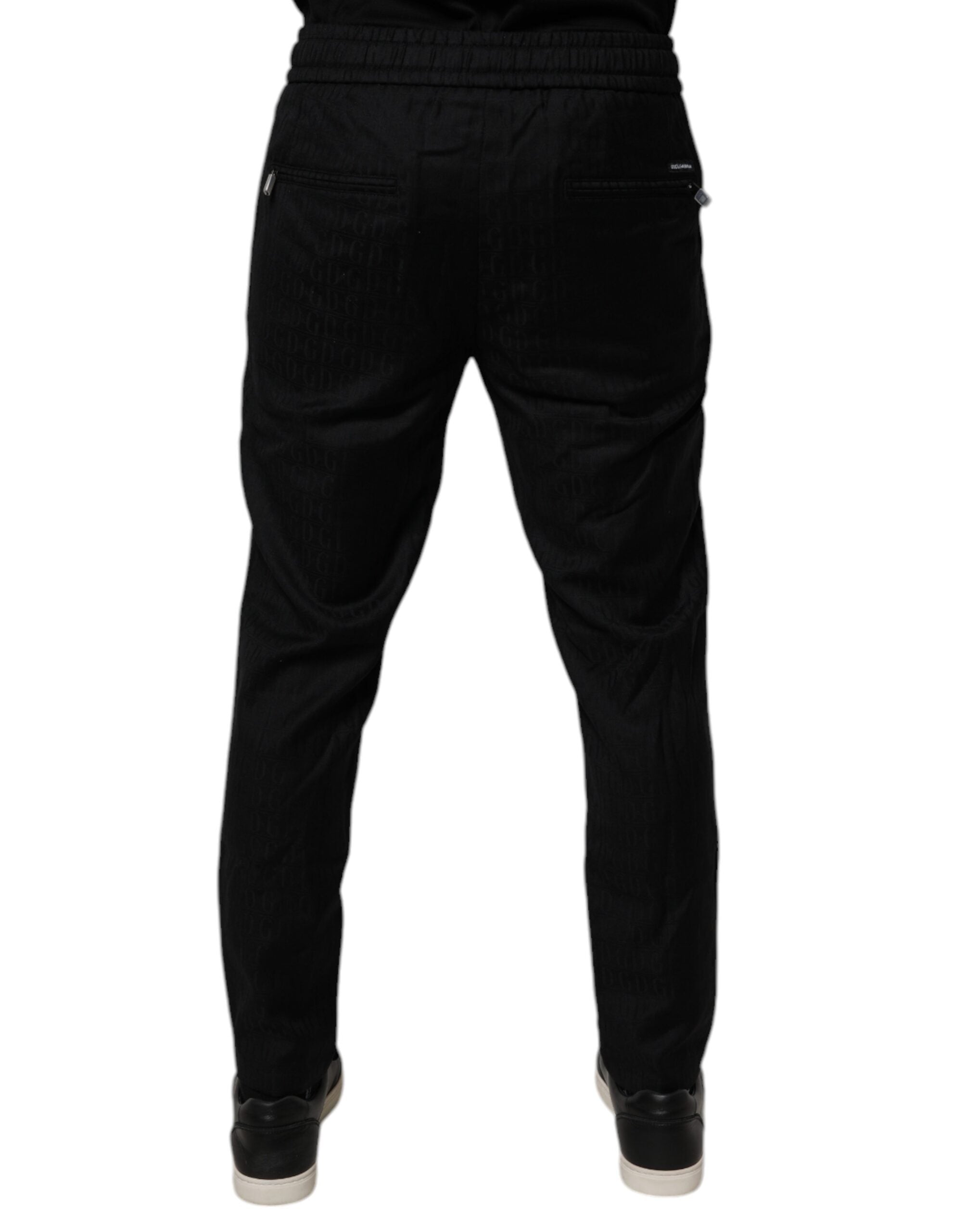 Dolce & Gabbana Schwarze Jogginghose aus Wolle