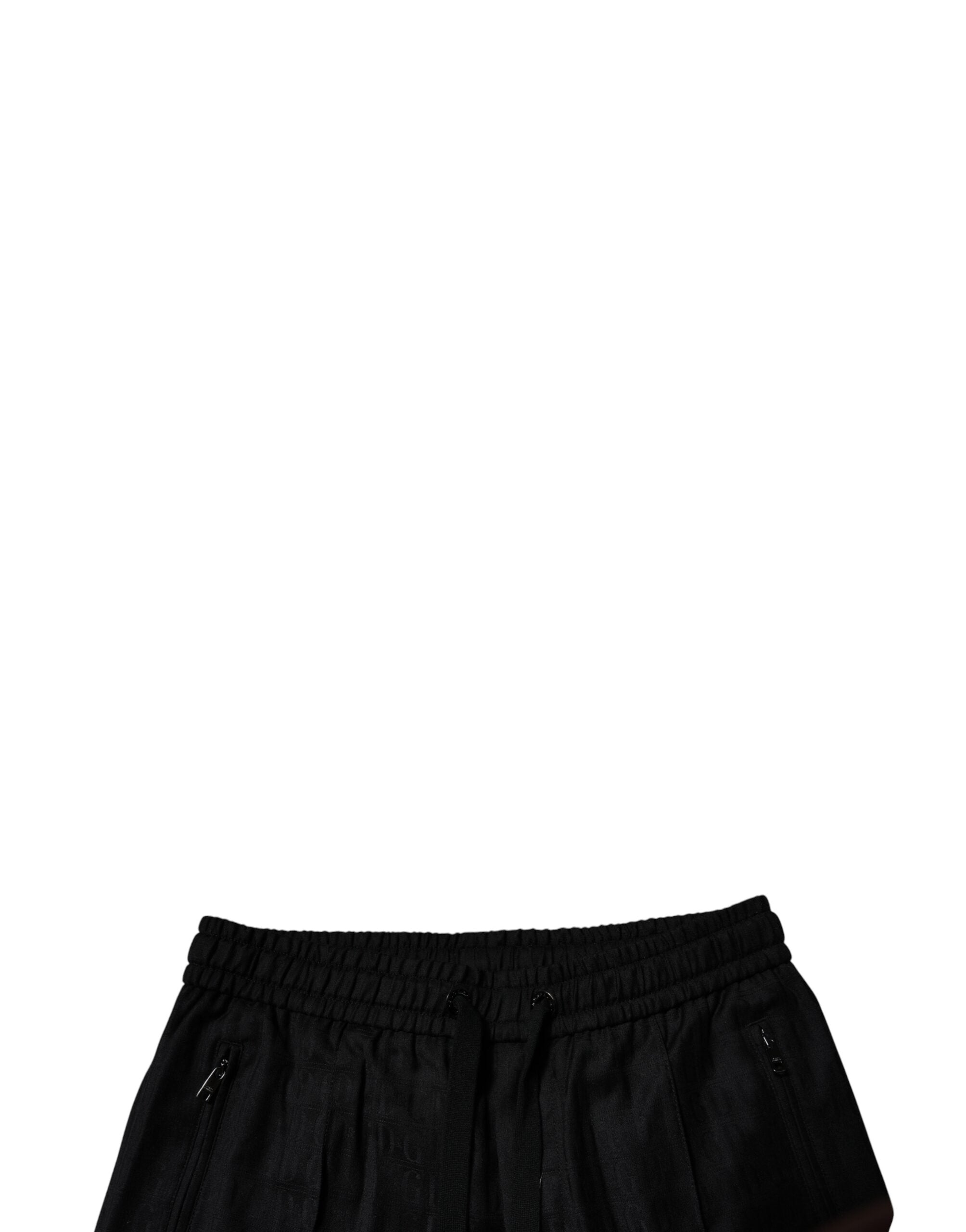 Dolce & Gabbana Schwarze Jogginghose aus Wolle