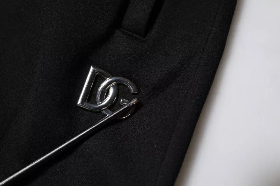 Pantalons de jogging noirs Dolce & Gabbana en modal, style décontracté avec ceinture élastique et poches latérales.