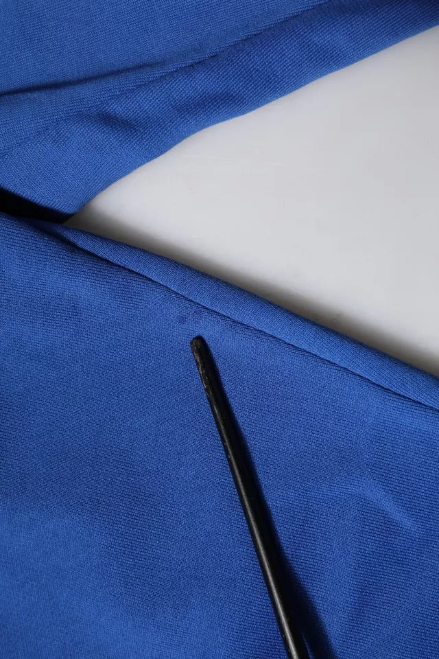 Pantalons jogger en coton bleu Dolce & Gabbana, coupe à taille moyenne, avec ceinture élastique et finitions décontractées.