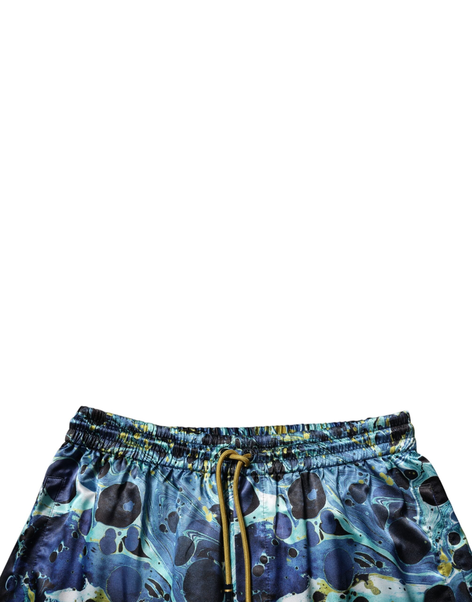 Pantalons de jogging pour homme Dolce & Gabbana à motif marbre multicolore, pantalon de sport élégant et confortable.