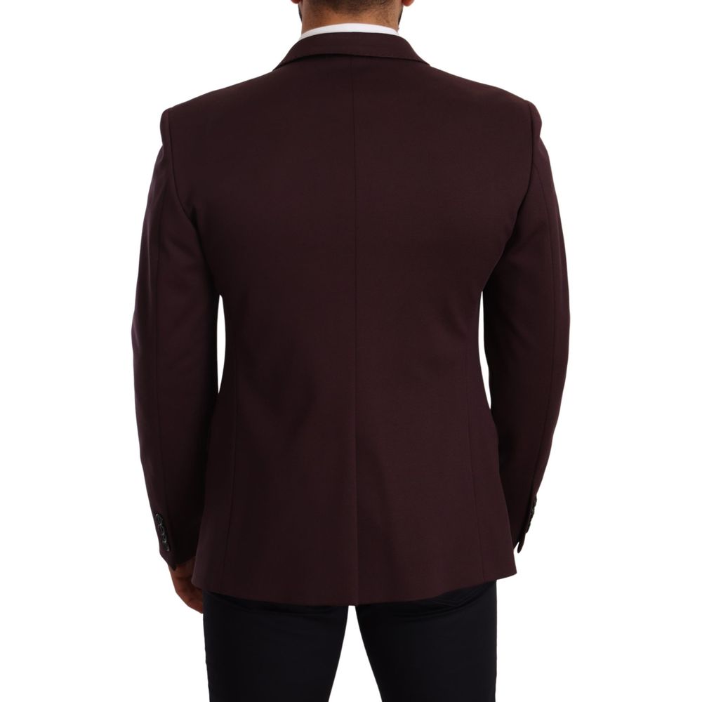 Blazer en coton violet de Dolce & Gabbana, veste élégante pour homme ou femme, avec coupe classique et détails sophistiqués.