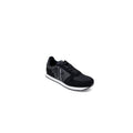 Chaussures de sport en polyester noir Armani Exchange, sneakers athlétiques confortables pour homme.
