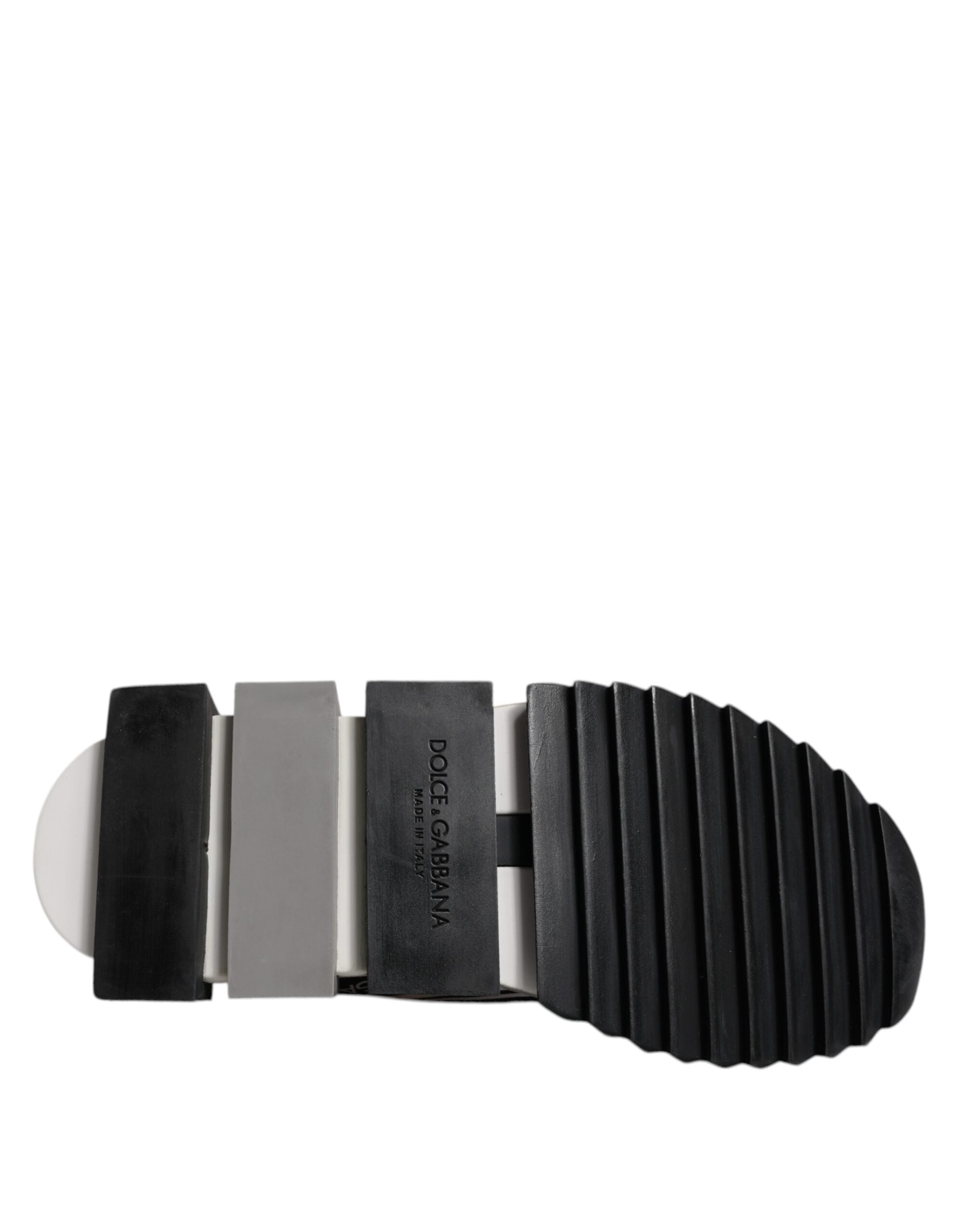 Chaussures slip-on Sorrento noires et blanches de Dolce & Gabbana, sneakers élégants pour homme.