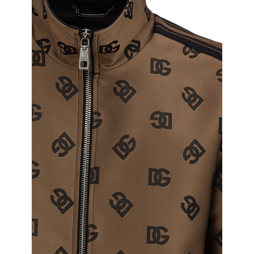 Veste en polyester bronze de Dolce & Gabbana, coupe moderne avec détails élégants, vue de face sur une veste élégante.
