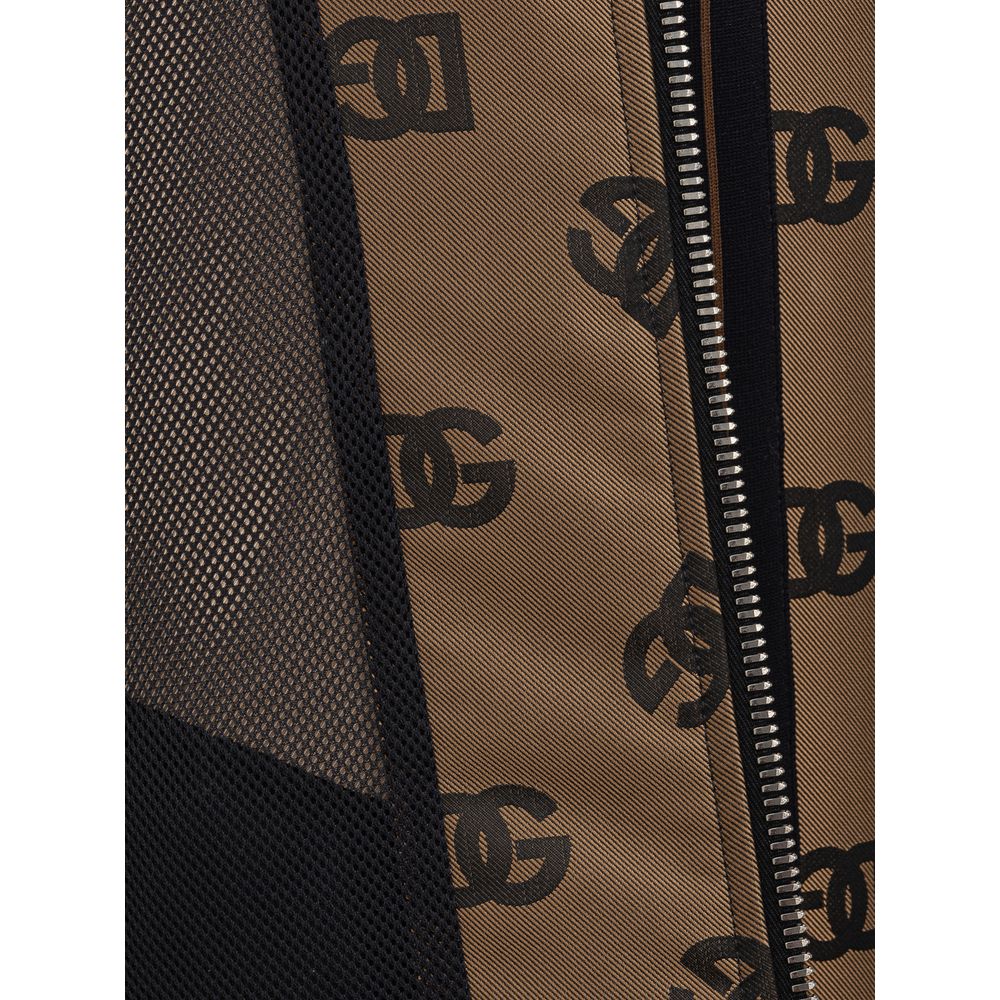 Veste en polyester bronze Dolce & Gabbana avec coquille, style élégant et moderne, visible en détail dans l'image.