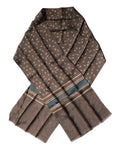 Dolce & Gabbana Brown Fantasy Silk Neck Wrap Shawl Scarf