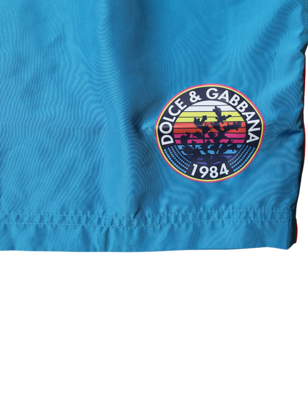 Shorts de bain 2 pièces Dolce & Gabbana, maillot de plage logo turquoise, vêtement de plage pour homme et femme.