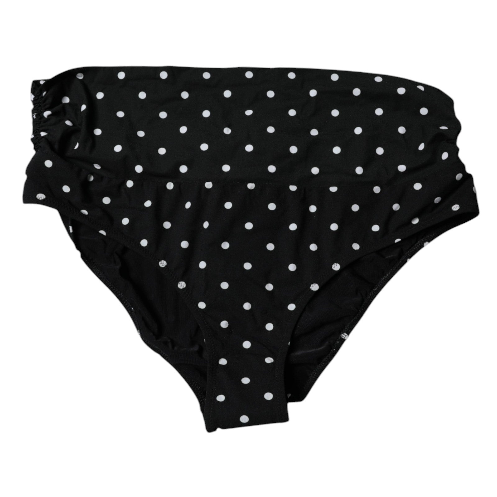 Bas de maillot de bain Dolce & Gabbana à pois noirs, bikini, maillot de bain élégant avec motif à pois.