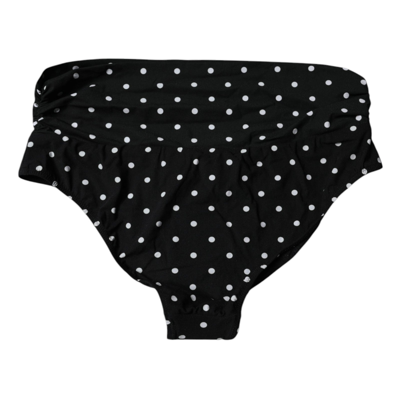 Bas de maillot de bain noir à pois Dolce & Gabbana, bikini élégant en maillot de bain femme.