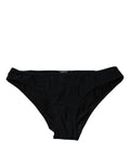 Culotte noire en nylon extensible Dolce & Gabbana, taille mi-haute, sous-vêtements élégants et confortables pour femme