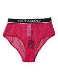 Culotte fuchsia en tulle et nylon Dolce & Gabbana, taille mi-haute, sous-vêtements élégants et confortables.