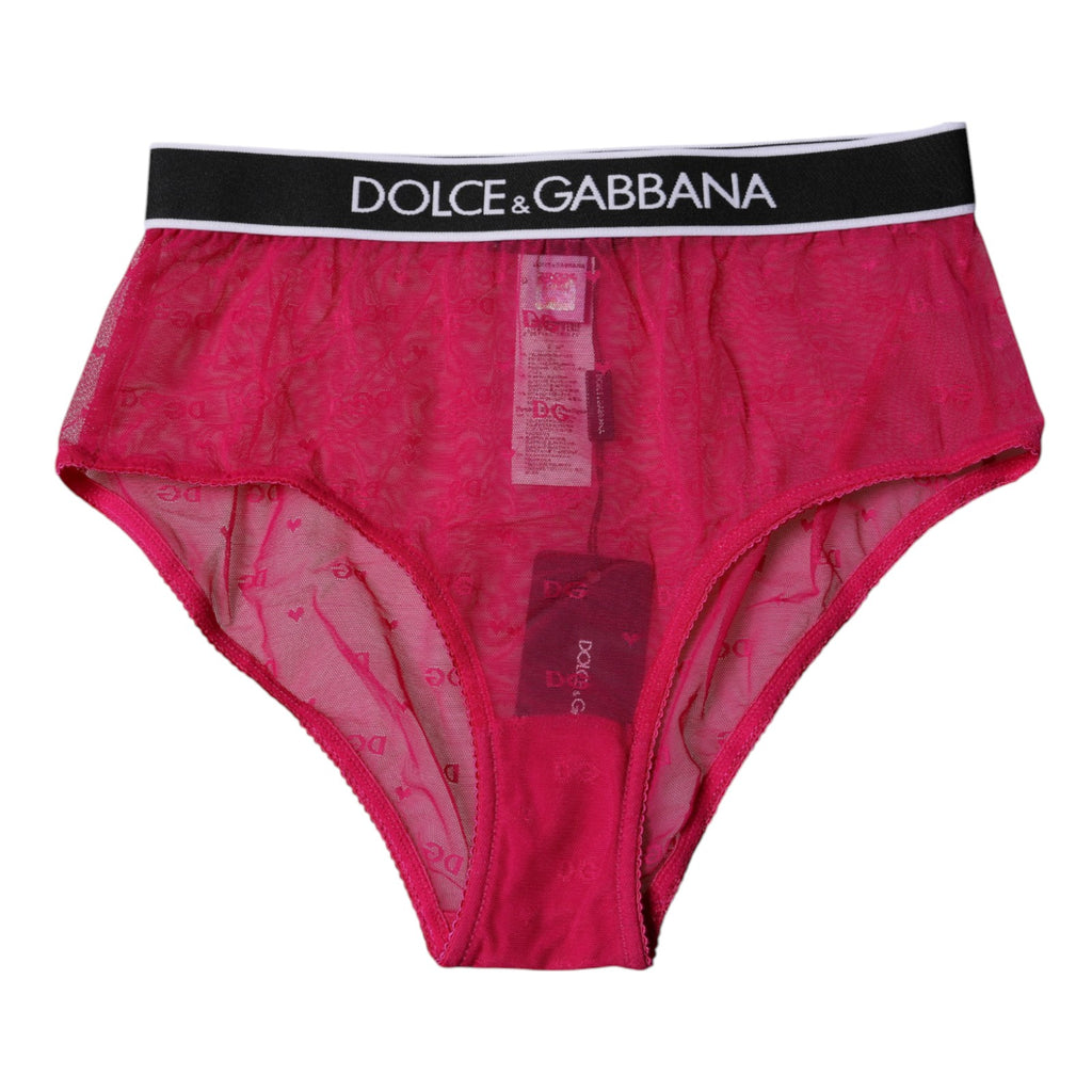 Culotte fuchsia en tulle et nylon Dolce & Gabbana taille moyenne, sous-vêtements élégants et confortables pour femme