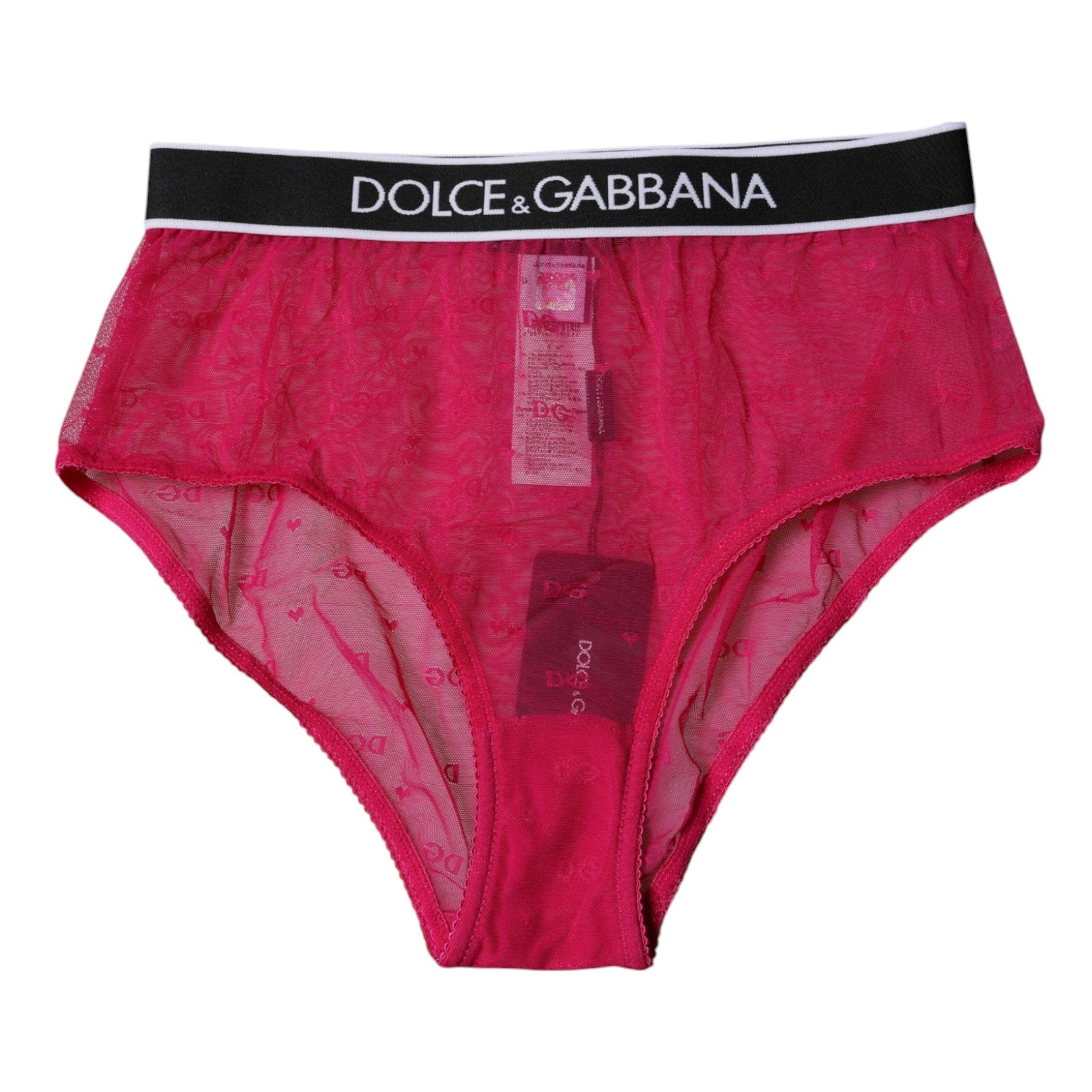 Culotte fuchsia en tulle et nylon Dolce & Gabbana taille moyenne, sous-vêtements élégants et confortables pour femme