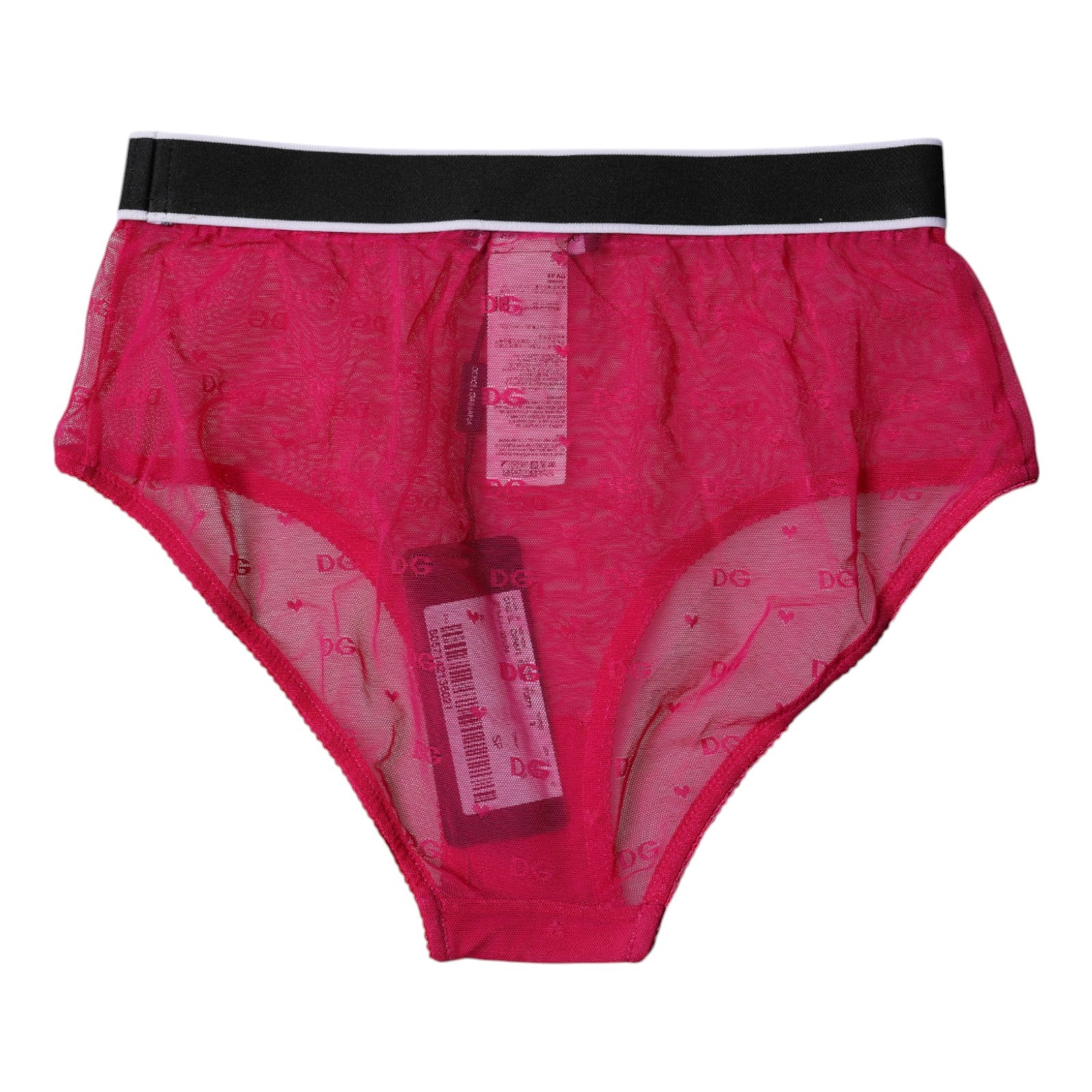 Culotte Dolce & Gabbana en tulle fuchsia, en nylon, taille moyenne, sous-vêtements élégants et confortables.