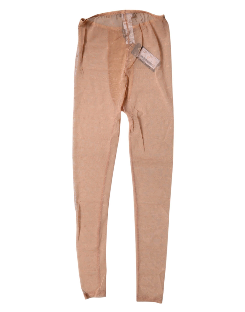 Sous-vêtements Dolce & Gabbana en dentelle beige nude avec logo, pantalons de lingerie élégants et confortables.