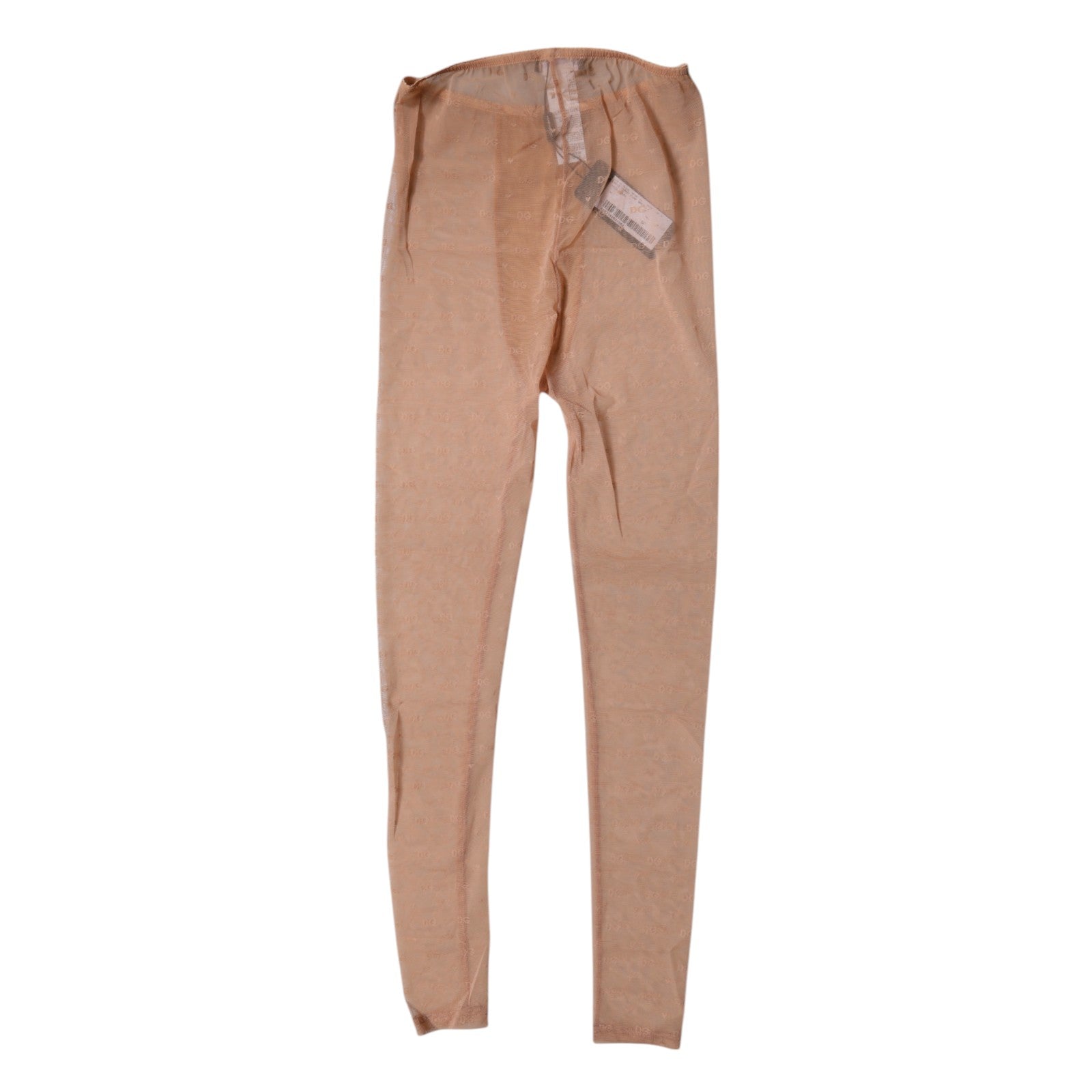 Sous-vêtements Dolce & Gabbana en dentelle beige nude avec logo, pantalons de lingerie élégants et confortables.