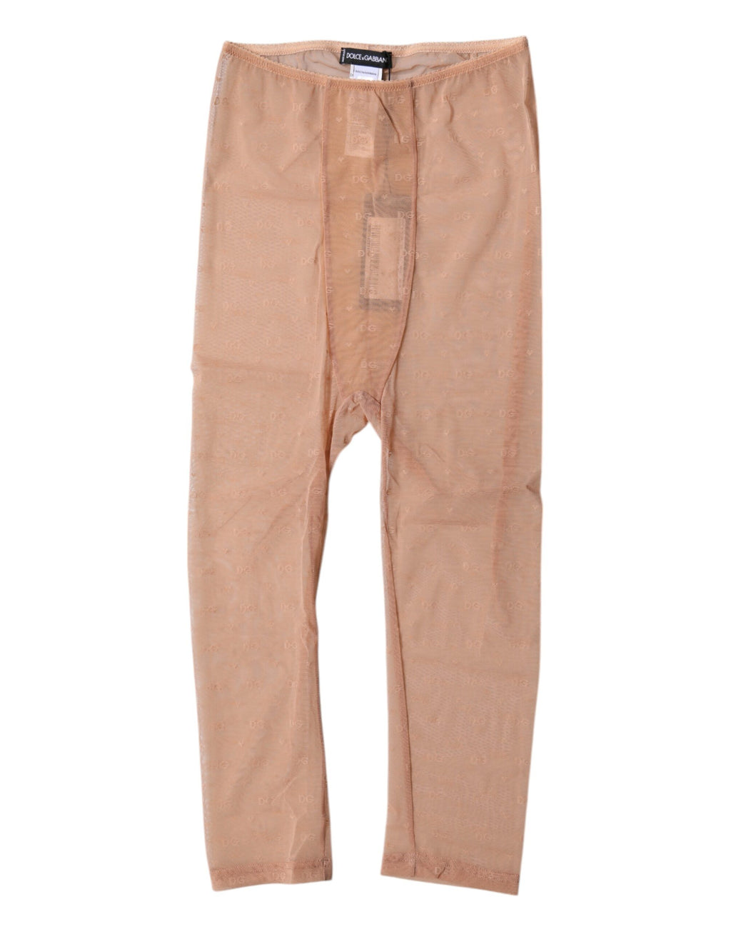 Lingerie Dolce & Gabbana marron avec logo en dentelle, coupe courte et ajustée, sous-vêtements élégants et confortables.