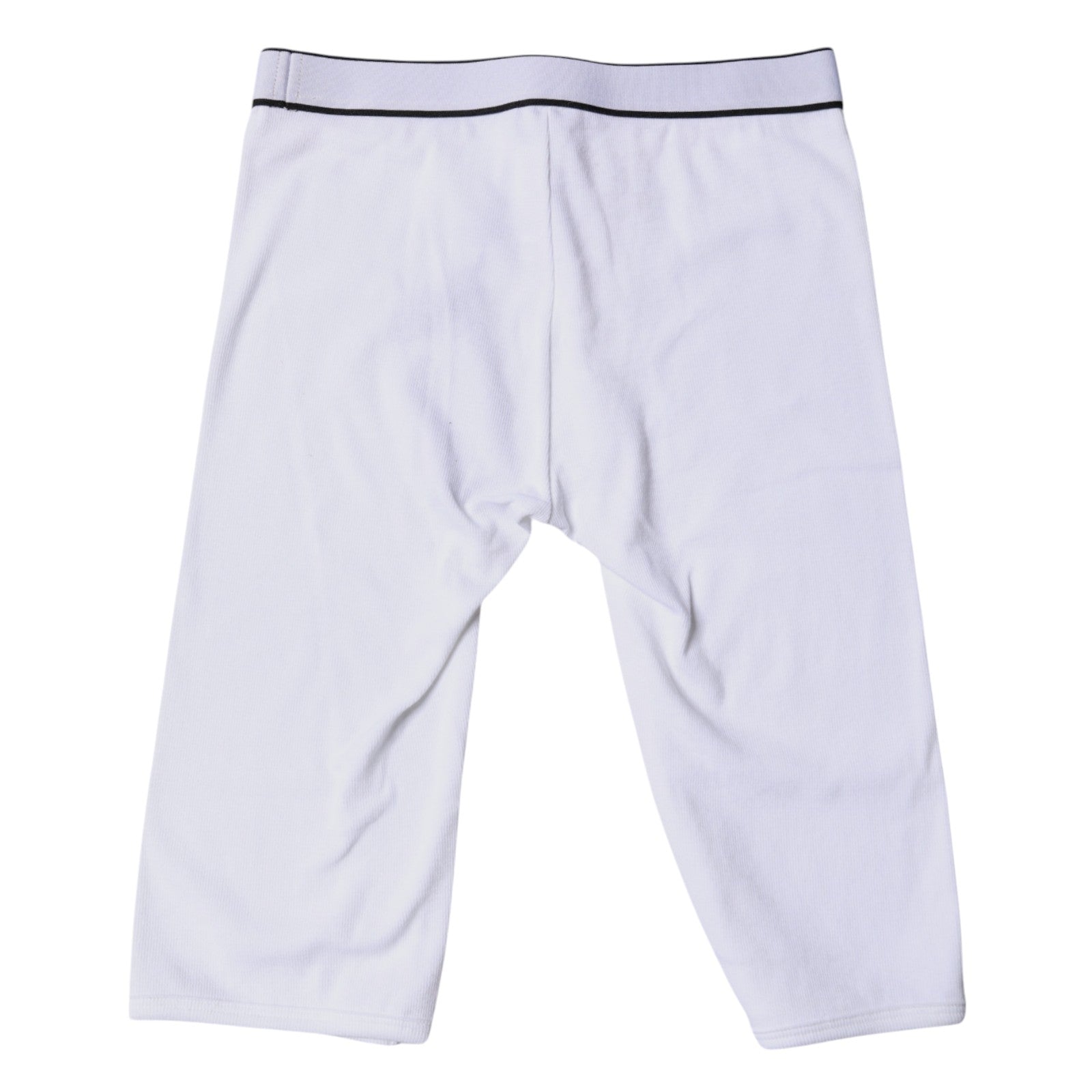 Collant court blanc en coton avec logo Dolce & Gabbana, sous-vêtements élégants et confortables.