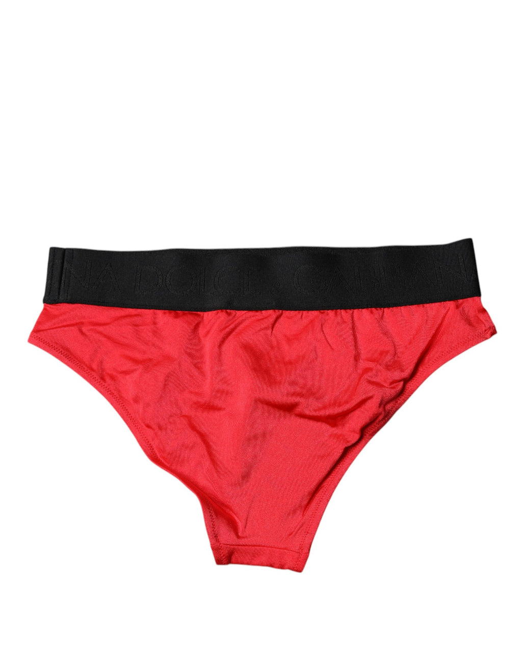 Culotte rouge en nylon stretch Dolce & Gabbana, taille mi-haute, sous-vêtements confortables et élégants pour femmes.