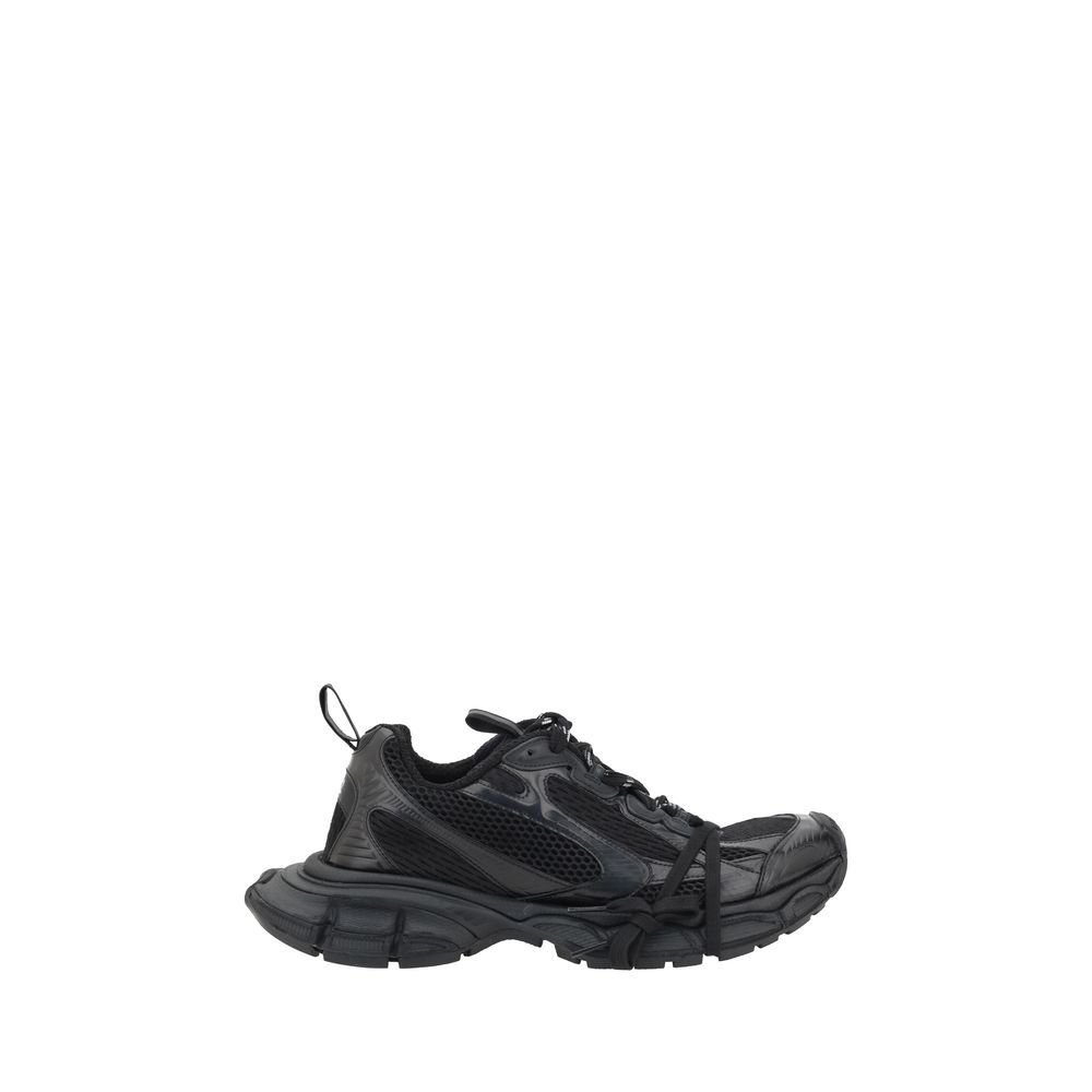 Chaussures de sport Balenciaga en polyéthylène noir, baskets athlétiques modernes et tendance.