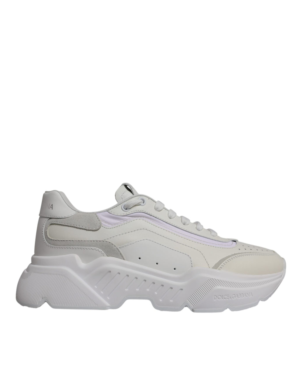 Chaussures sneakers basses blanches Dolce & Gabbana Daymaster pour homme, style décontracté et élégant.