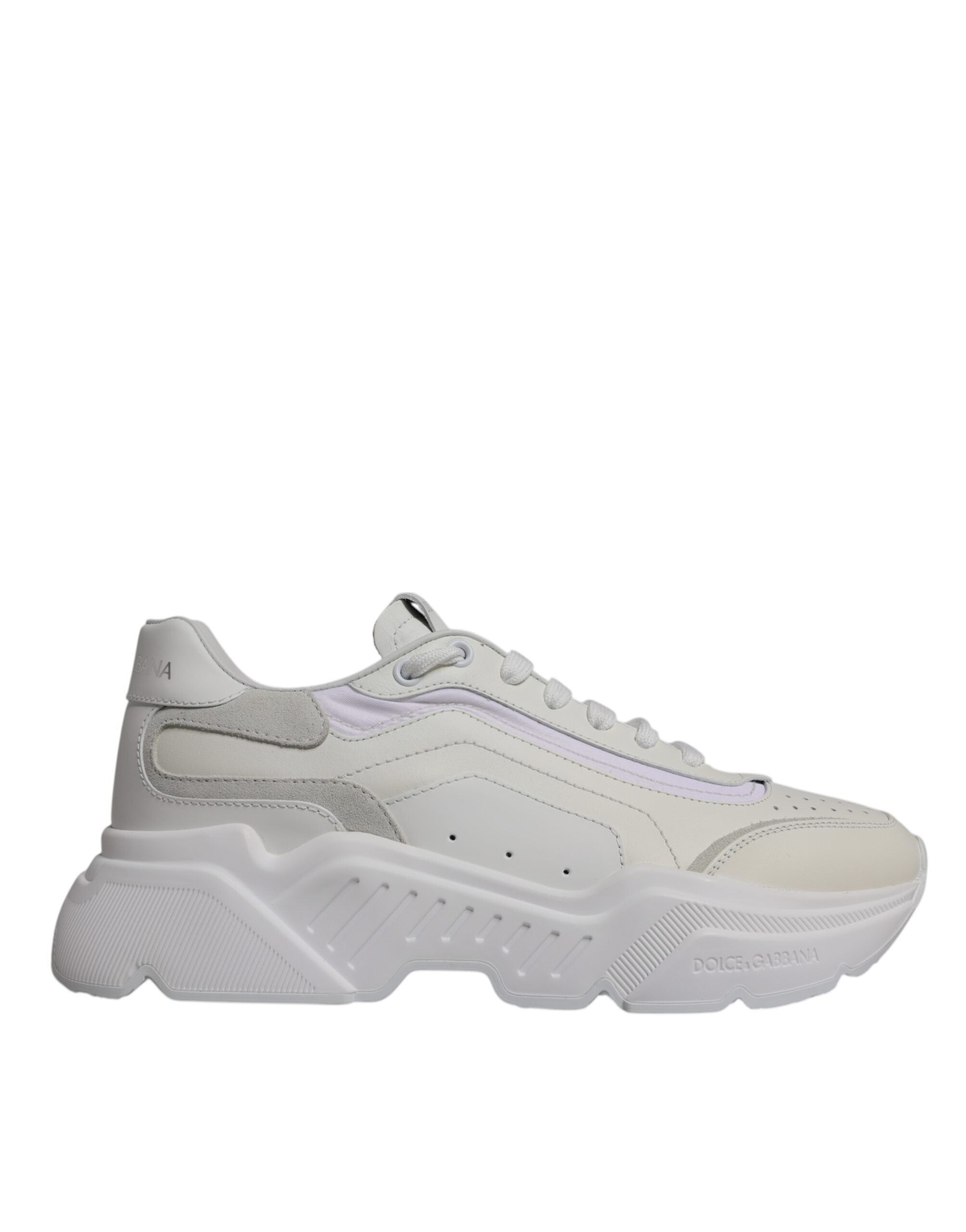 Chaussures sneakers basses blanches Dolce & Gabbana Daymaster pour homme, style décontracté et élégant.
