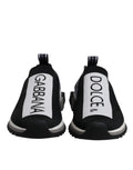 Chaussures sneakers Dolce & Gabbana Sorrento noires et blanches à enfiler, style décontracté pour hommes.