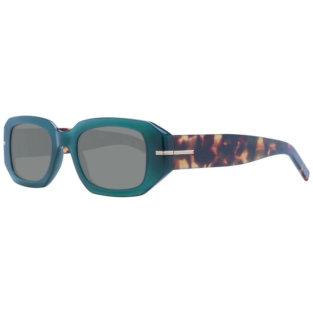 Lunettes de soleil bicolores en acétate Hugo Boss, style élégant avec monture en écaille et verres teintés.