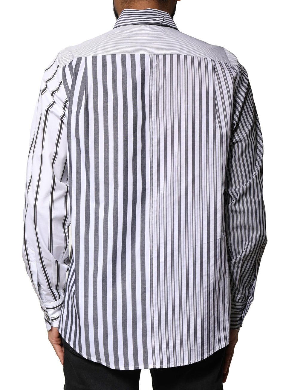 Chemise décontractée Dolce & Gabbana à rayures multicolores avec boutons, style élégant et casual.