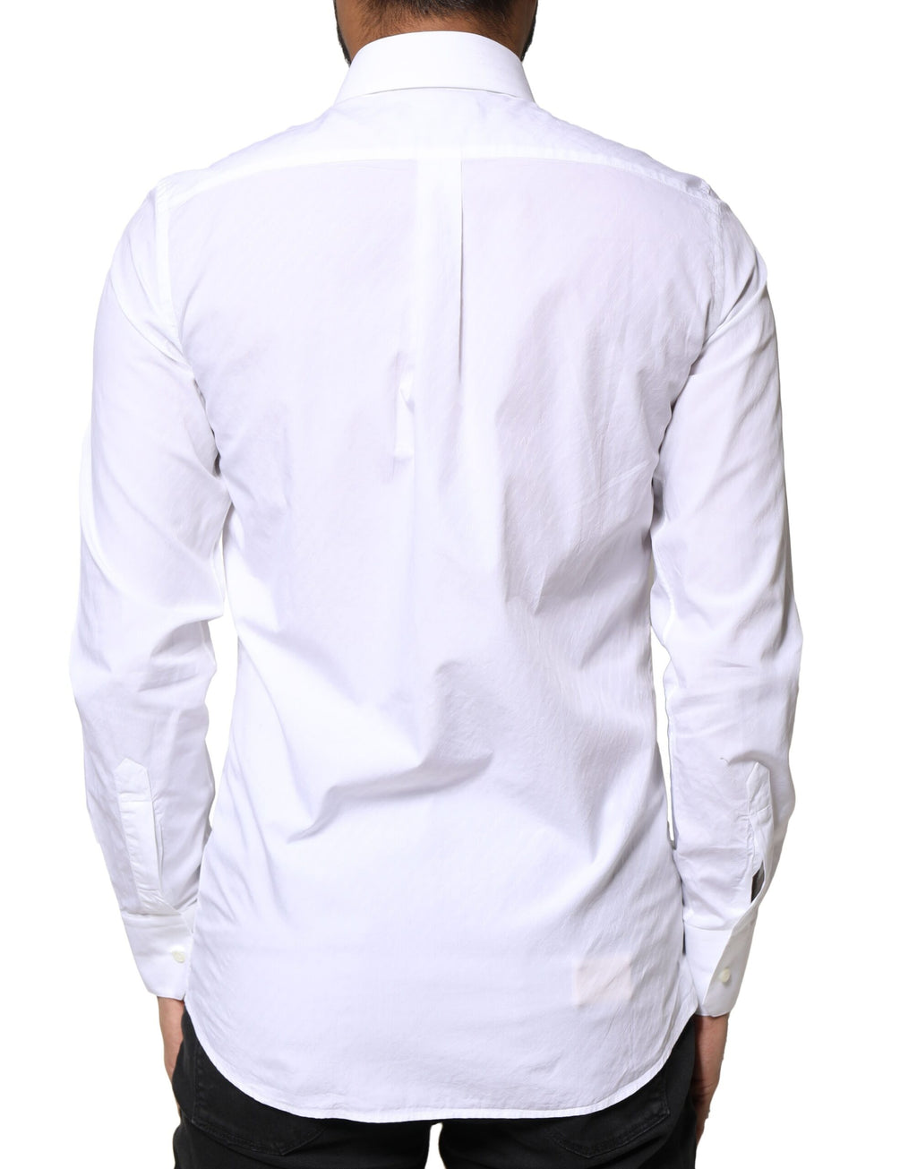 Chemise blanche en coton Dolce & Gabbana MARTINI pour homme, style formel et élégance sophistiquée.
