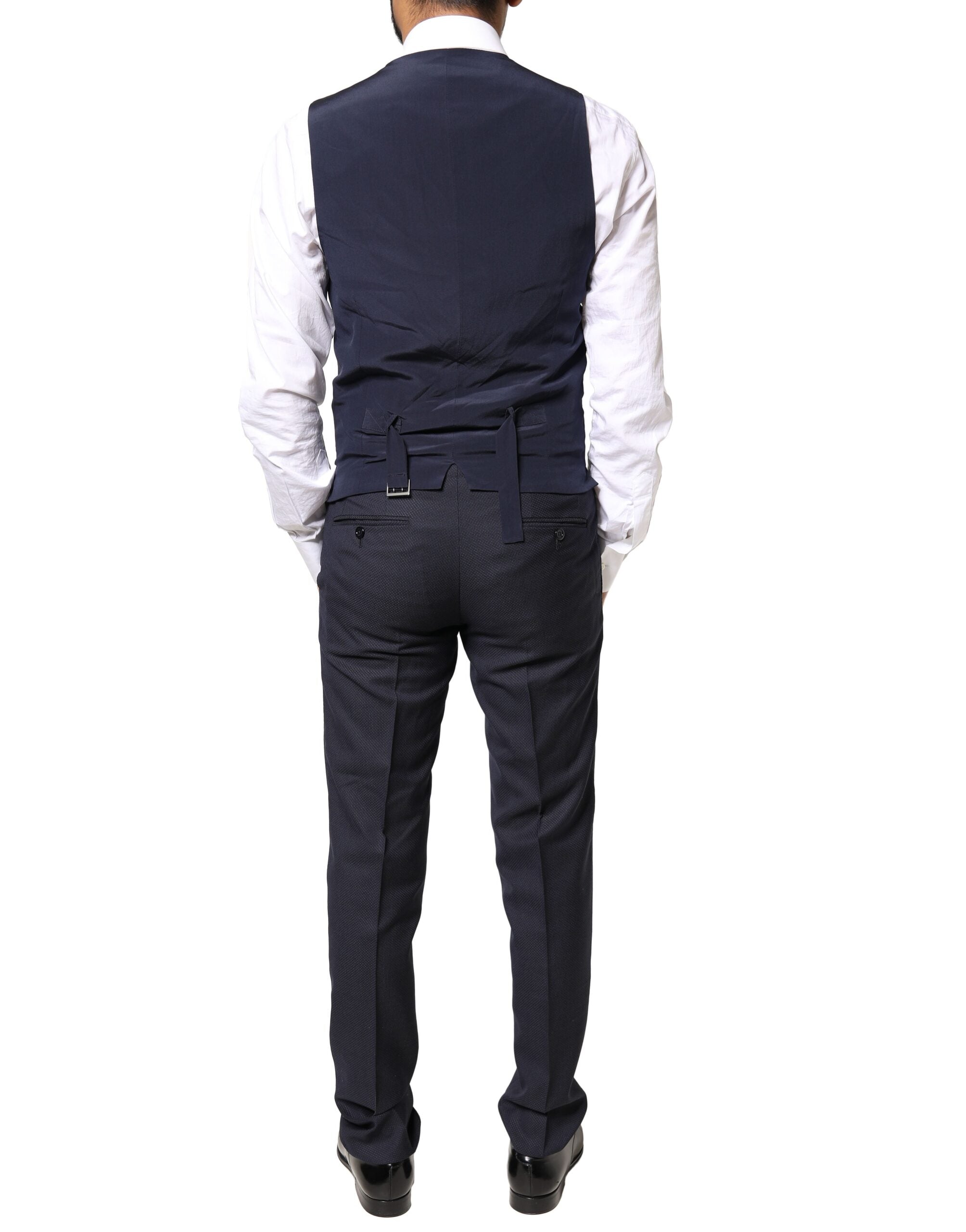 Costume formel noir Dolce & Gabbana Fantasy MARTINI en trois pièces, veste, pantalon et gilet, pour homme élégante et sophistiquée.