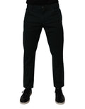 Jean homme ample en coton vert foncé de Dolce & Gabbana, style décontracté et coupe décontractée, avec détails en denim.