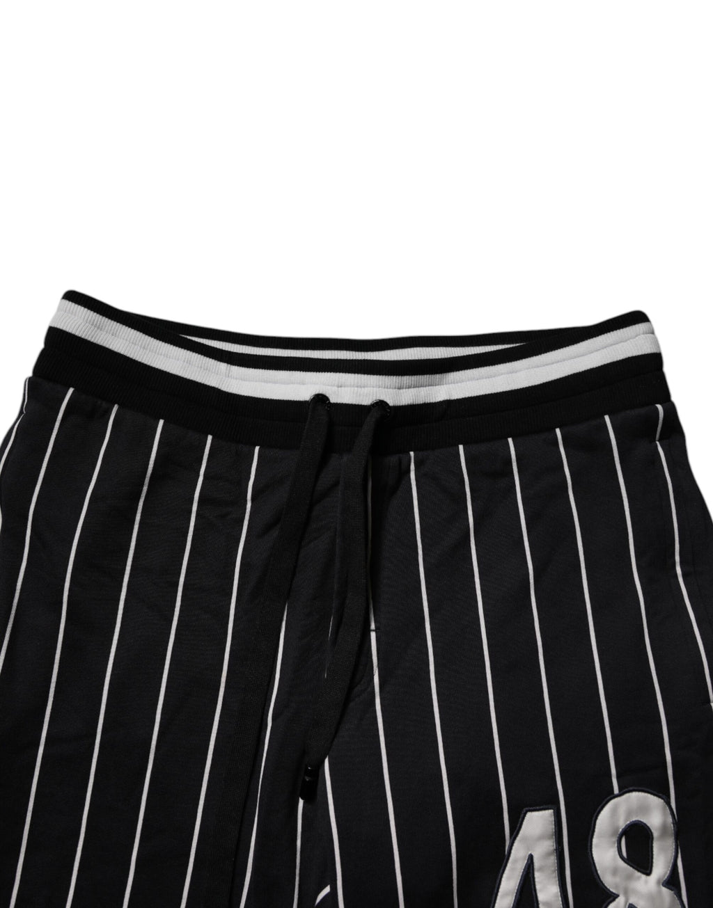 Pantalon de jogging Dolce & Gabbana à rayures noires et blanches, pantalon de sport décontracté pour hommes.