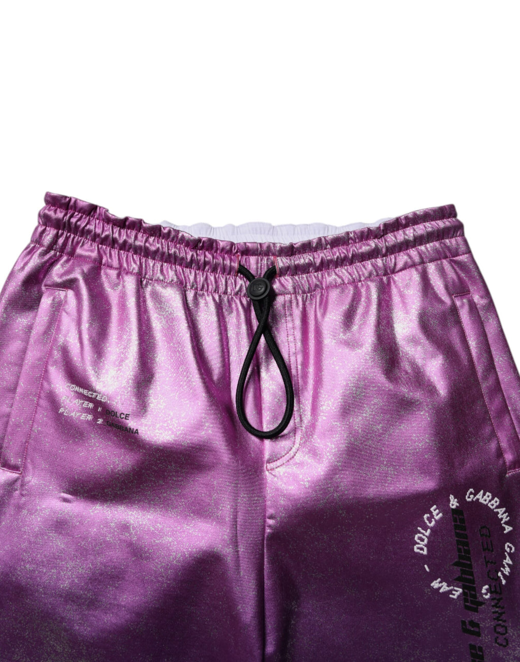 Pantalon de jogging Dolce & Gabbana rose et violet deux tons, pantalon ample et confortable, style décontracté et tendance.