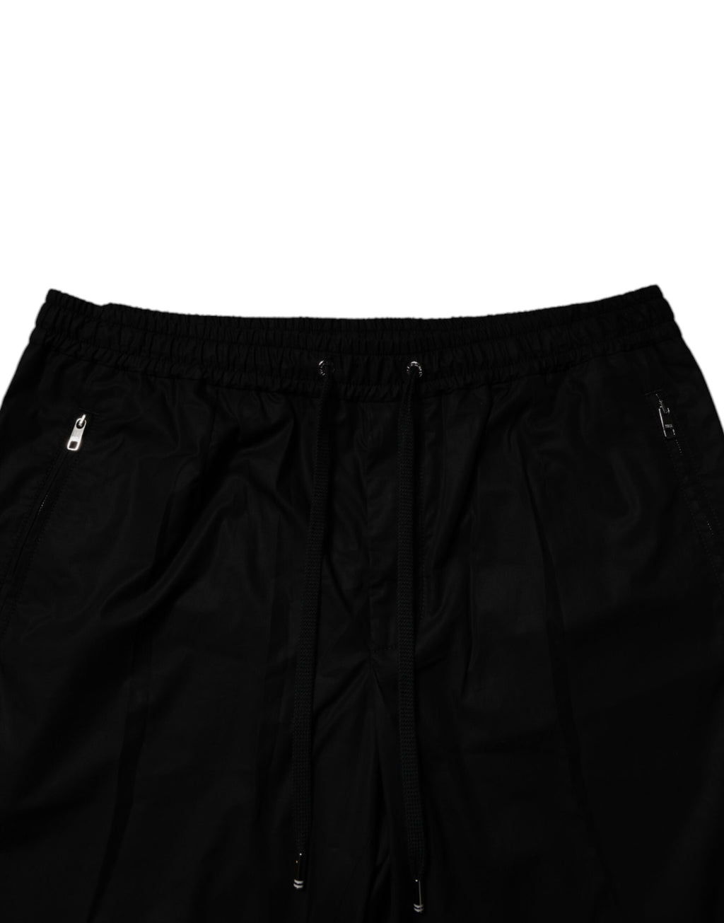 Pantalon jogger pour homme Dolce & Gabbana en coton noir, style décontracté et confortable, avec ceinture élastique et poches.