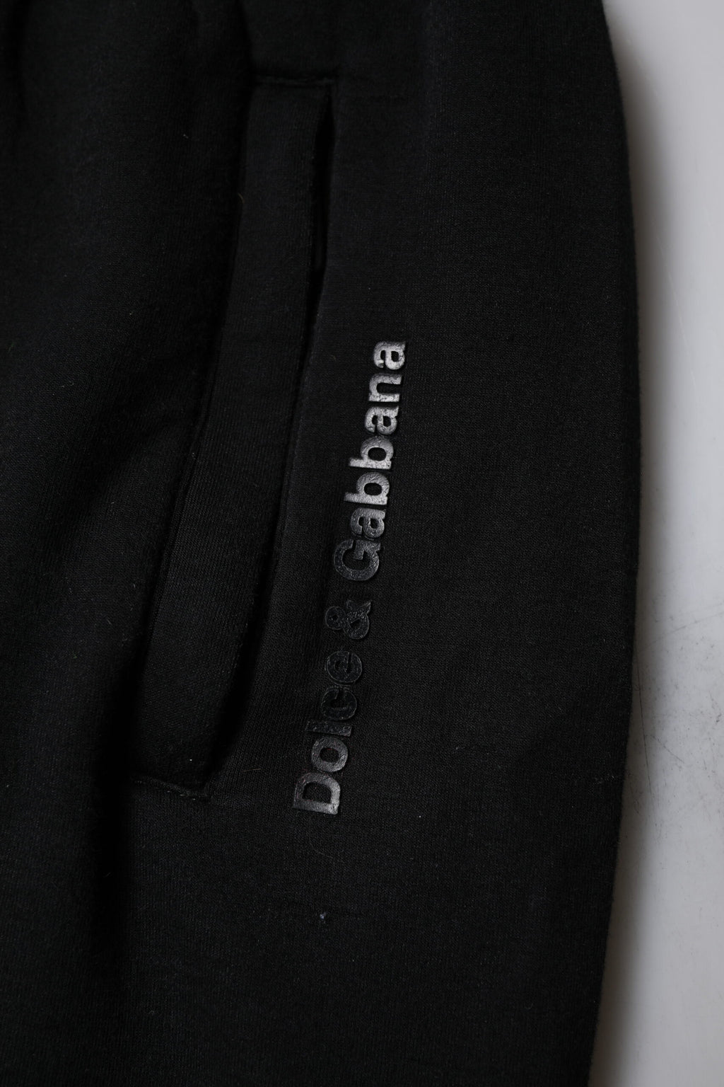 Pantalons jogger pour homme Dolce & Gabbana en coton mélangé noir, style décontracté et confortable.